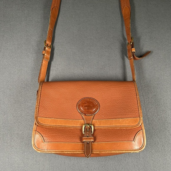 Dooney & Bourke Handbags - Vintage Dooney & Bourke All Weather Leather Shoulder Crossbody Bag USA 11x8 Inch
